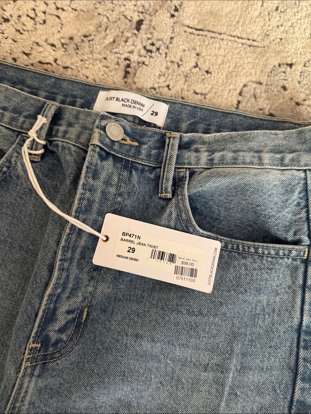 NWT Just Black Denim barrel jeans - Picture 5 of 8